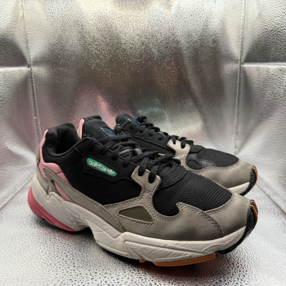 Size 9 Adidas Original Falcon Core Black‎ Light Granite Womens Shoes BB9173